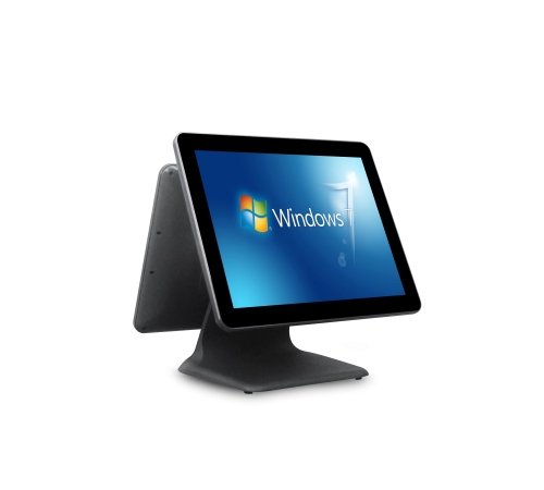 POS-Моноблок RS-609P, Двуэкранный, Черный, Core i5 - 3 поколения (до 2.6 ГГц), SSD 128GB, ОЗУ DDR3 8GB, Порты: 6USB + 1COM + 1VGA, Сенсорный экран 15.6" + 15" LCD (1024*768) в Бишкеке, Кыргызстане