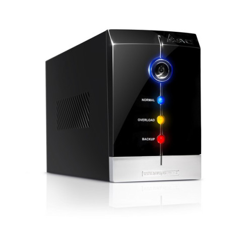 Источник бесперебойного питания SVC V-800-F, Мощность 800ВА/480Вт, Диапазон работы AVR: 165-275В, Бат.: 12В/9 Ач*1шт., 3 вых.: 2 Shuko CEE7+1 IEC C13 (Bypass), Защита тел. линии, Чёрный в Бишкеке, Кыргызстане