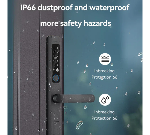 Умный дверной замок Locstar LS-C105A, влагозащищённый, Bluetooth, отпечаток пальца, PIN-код, RFID в Бишкеке, Кыргызстане