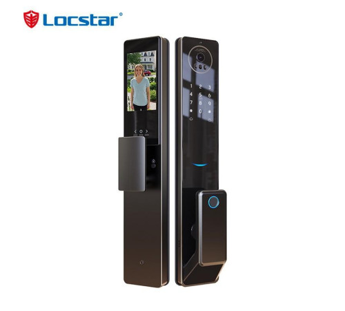 Умный видеодомофонный замок Locstar LS-S300, 3D Face ID, Wi-Fi, камера, отпечаток пальца в Бишкеке, Кыргызстане