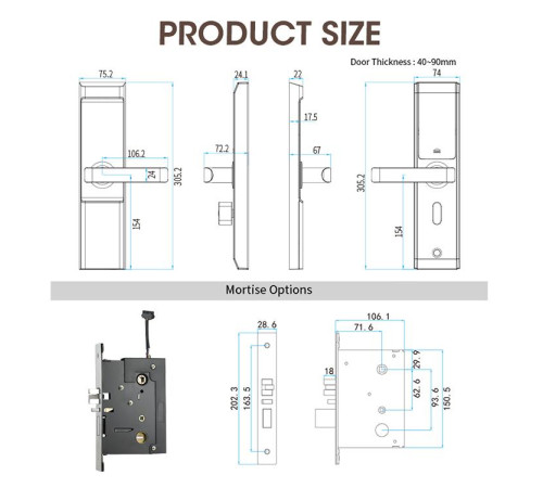 Умный гостиничный замок Locstar LS-8072-TT, пароль, карта, APP, TTHotel в Бишкеке, Кыргызстане