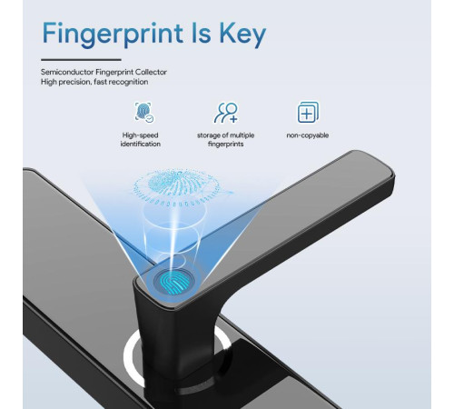 Умный дверной замок Locstar LS-C13A, Wi-Fi/Tuya, видеофункции, отпечаток, пароль, IC-карта в Бишкеке, Кыргызстане