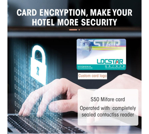 Дизайнерский электронный RFID замок для отелей Locstar LS-C17 в Бишкеке, Кыргызстане