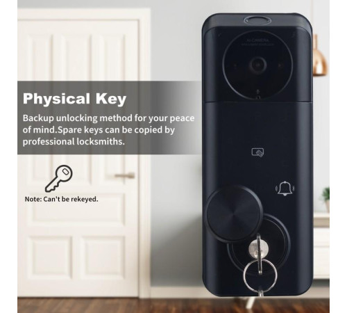 Умный дверной замок Locstar LS-C95, Face ID, отпечаток, пароль, IC-карта, Wi-Fi, TTLock в Бишкеке, Кыргызстане