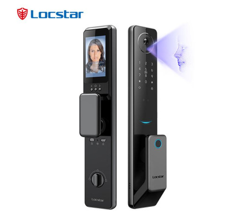 Умный видеодомофонный замок Locstar LS-S61, Wi-Fi/Tuya, 3D-распознавание лица, отпечаток пальца в Бишкеке, Кыргызстане
