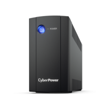Источник бесперебойного питания CyberPower UTI675E, Мощность 675ВА/360Вт, UTI-серия, Линейно-интерактивный, Напольный, Диапазон работы AVR:165-290В, Бат.1 шт., Вых: 2xSchuko , Чёрный