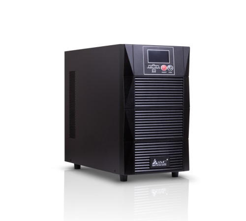 Источник бесперебойного питания SVC PTS-2KL-LCD, 2000VA (1800W), PTS-cерия, On-Line, LCD\Tel.line\RS-232, SMART, Диапазон работы AVR: 110-288В, Бат.: 12В/7Aч*6шт., Вентилятор: 8см*2шт., 4 вых. Shuko CEE7, Чёрный в Бишкеке, Кыргызстане