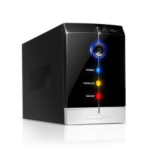 Источник бесперебойного питания SVC V-1000-F, Smart, USB, Мощность 1000ВА/600Вт, Диапазон работы AVR: 165-275В, Бат.: 12В/7 Ач*2шт., 3 вых.: Shuko CEE7, Защита тел. линии, Чёрный