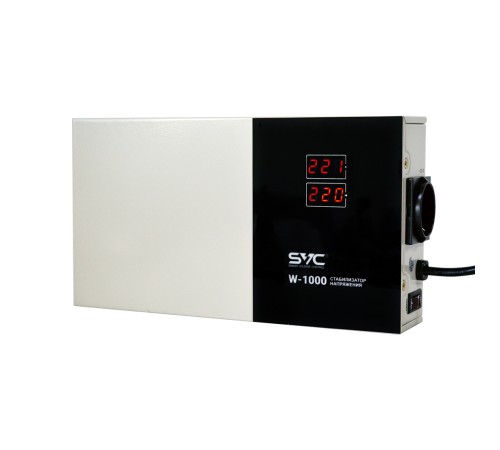 Стабилизатор (AVR) SVC W-1000, Мощность 1000ВА/1000Вт, LED-дисплей, Диапазон работы AVR: 140-260В, Вых.: 220В+/-7%, 1 х Shcuko, Кабель питания: 1,35м, Габариты: 290*160*65, Черно-белый в Бишкеке, Кыргызстане Стабилизатор (AVR) SVC W-1000, Мощность 1000ВА/1000Вт, LED-дисплей, Диапазон работы AVR: 140-260В, Вых.: 220В+/-7%, 1 х Shcuko, Кабель питания: 1,35м, Габариты: 290*160*65, Черно-белый в Бишкеке, Кыргызстане