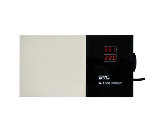 Стабилизатор (AVR) SVC W-1000, Мощность 1000ВА/1000Вт, LED-дисплей, Диапазон работы AVR: 140-260В, Вых.: 220В+/-7%, 1 х Shcuko, Кабель питания: 1,35м, Габариты: 290*160*65, Черно-белый в Бишкеке, Кыргызстане Стабилизатор (AVR) SVC W-1000, Мощность 1000ВА/1000Вт, LED-дисплей, Диапазон работы AVR: 140-260В, Вых.: 220В+/-7%, 1 х Shcuko, Кабель питания: 1,35м, Габариты: 290*160*65, Черно-белый в Бишкеке, Кыргызстане