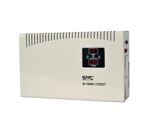 Стабилизатор (AVR) SVC W-10000, 10000ВА/6000Вт, Диапазон работы AVR: 140-260В, Выходное напряжение: 220В +/-8%, Задержка включения, Клеммная колодка, LCD-дисплей, Защита: от перегрузки, короткого замыкания, повышенной температуры, Белый в Бишкеке, Кыргызстане Стабилизатор (AVR) SVC W-10000, 10000ВА/6000Вт, Диапазон работы AVR: 140-260В, Выходное напряжение: 220В +/-8%, Задержка включения, Клеммная колодка, LCD-дисплей, Защита: от перегрузки, короткого замыкания, повышенной температуры, Белый в Бишкеке, Кыргызстане