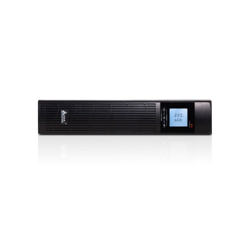 Источник бесперебойного питания SVC RTU-1KL-LCD, 1000VA (800W), Стоечный 19'' 2U, RTU-серия, USB-SMART, Защита телефонной линии, Диапазон работы AVR: 145-275В, Бат.:7ач*2 шт., Подключение доп. бат. блоков: Есть, Вентилятор: 8cм*1шт., 3 вых., Чёрный в Бишкеке, Кыргызстане
