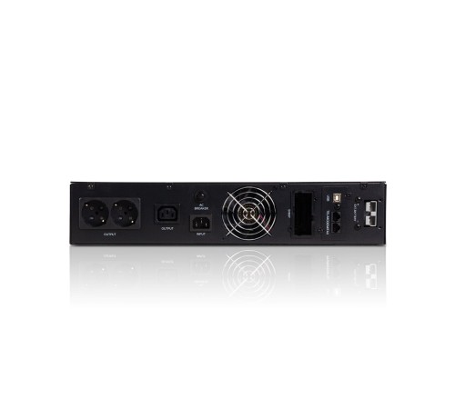 Источник бесперебойного питания SVC RTU-1KL-LCD, 1000VA (800W), Стоечный 19'' 2U, RTU-серия, USB-SMART, Защита телефонной линии, Диапазон работы AVR: 145-275В, Бат.:7ач*2 шт., Подключение доп. бат. блоков: Есть, Вентилятор: 8cм*1шт., 3 вых., Чёрный в Бишкеке, Кыргызстане