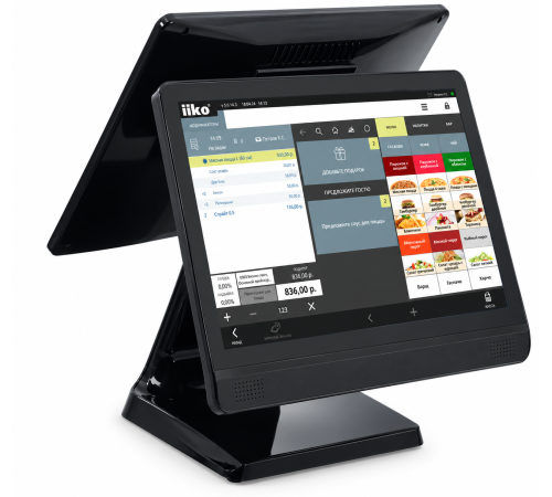 Сенсорный POS моноблок ET-U2, Core i5-4th Gen, 8 ГБ ОЗУ, 128 ГБ SSD, Wi-Fi, 15,6" LCD touch сенсорный монитор + 15,6" монитор покупателя в Бишкеке, Кыргызстане