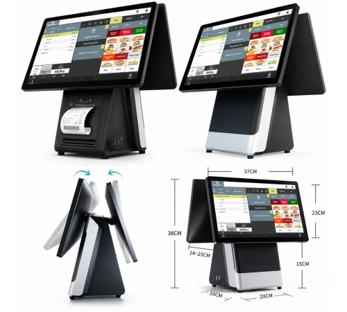 Сенсорный POS-моноблок Evotec ET-M700, Core i5 3th Gen, 8GB RAM, 128GB SSD, Wi-Fi, 15,6 дм + Экран покупателя, встроенный принтер чеков 80мм в Бишкеке, Кыргызстане