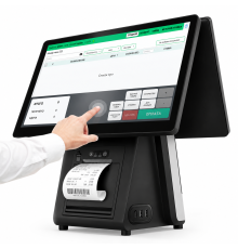 Сенсорный POS-моноблок Evotec ET-M700, Core i5 3th Gen, 8GB RAM, 128GB SSD, Wi-Fi, 15,6 дм + Экран покупателя, встроенный принтер чеков 80мм
