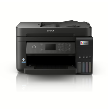 МФУ цветное струйное Epson L6270 (Printer-copier-scanner, A4, 15.5ppm, 4800×1200 dpi, ADF, USB, RJ-45, Wi-Fi, картриджи 101 BK/C/M/Y), чёрный