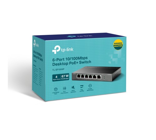 Коммутатор TP-Link TL-SF1006P, 6-портовый 10/100 Мбит/с настольный коммутатор с 4 портами PoE+ в Бишкеке, Кыргызстане Коммутатор TP-Link TL-SF1006P, 6-портовый 10/100 Мбит/с настольный коммутатор с 4 портами PoE+ в Бишкеке, Кыргызстане