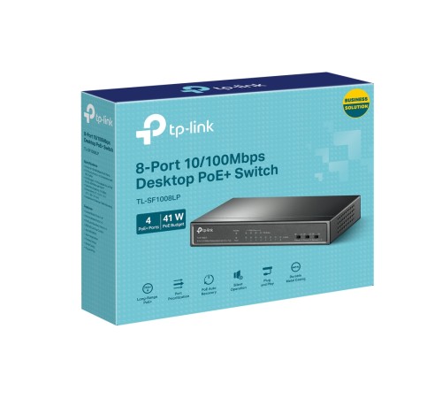 Коммутатор TP-Link TL-SF1008LP, 8-портовый 10/100 Мбит/с настольный коммутатор с 4 портами PoE в Бишкеке, Кыргызстане