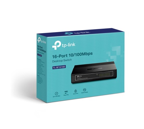 Коммутатор TP-Link TL-SF1016, 19-дюймовый стоечный, 16 портов 10/100M RJ45, Корпус металл , 1U в Бишкеке, Кыргызстане