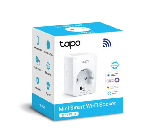 Умная мини Wi-Fi розетка TP-Link Tapo P100(1-pack), IEEE 802.11b/g/n, 2,4 ГГц в Бишкеке, Кыргызстане