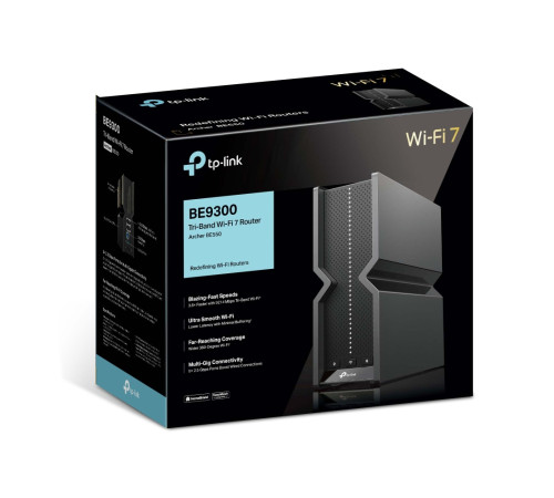 Маршрутизатор TP-Link Archer BE550 Tri-band Wi-Fi 7, 5760Mb/s 6GHz+2880Mb/s 5GHz+574Mb/s 2.4GHz, 2.5Gb/s WAN.LAN.4xLAN 2.5 Gb/s,6 антенн,USB3.0,MU-MIMO в Бишкеке, Кыргызстане