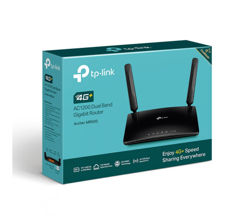 Маршрутизатор TP-Link Archer MR600, 3 порта LAN 10/100/1000 Мбит/с,1 порт LAN/WAN 10/100/1000 Мбит/с,1 слот для Nano SIM-карты в Бишкеке, Кыргызстане