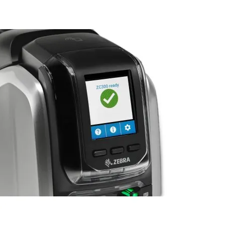 Карточный принтер Zebra ZC300 (ZC32-000C000EM00), скорость 24 сек/карта, USB, для учреждений и бизнеса в Бишкеке, Кыргызстане